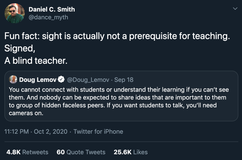 tweet de um professor em resposta a outro. se clicar na imagem irá aceder ao tweet e poderá ser lido pelo seu programa. tweet de um professor em resposta a outro. se clicar na imagem irá aceder ao tweet e poderá ser lido pelo seu programa.