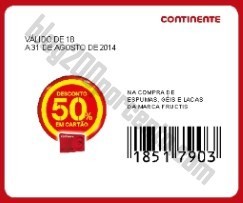 Acumulação 50% + 50% CONTINENTE até 31 agosto - Fructis