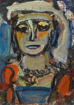 Femme au corsage bleu, de Rouault..JPG