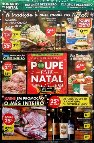 folheto pingo doce semana natal 18 a 26 dezembro  