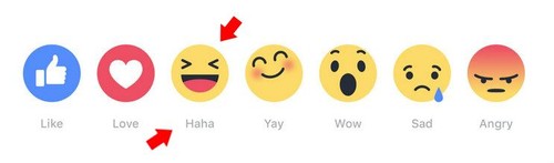 Reações do Facebook | HAHA | Maria das Palavras