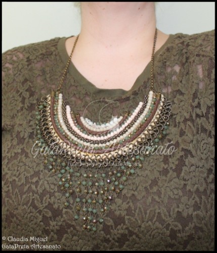 Maxi colar Boho Khaki (colecção Verão 2018)4.JP