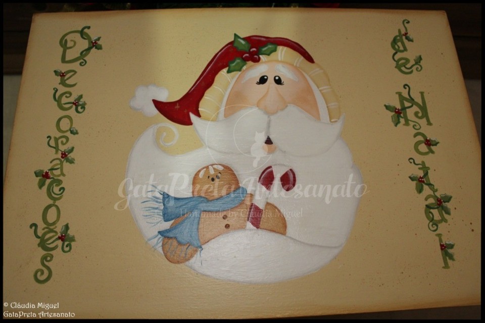 Caixa arrumação decorações de Natal Santa&amp;Ging