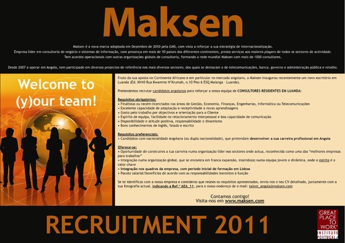Maksen – Recrutamento Angola 2011