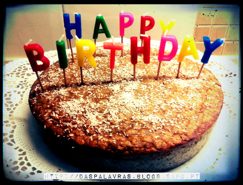 Bolo de aniversário - Maria das Palavras