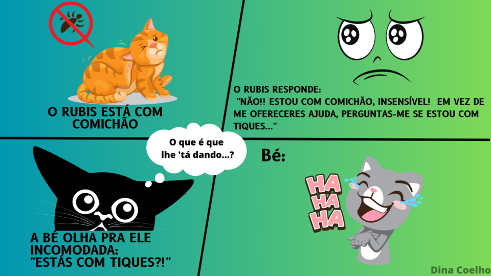 A vaca adulta diz para a gatinha ainda criança (4