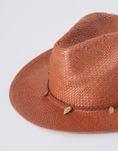 Suiteblanco Chapeu rafia fita entrançada com pena