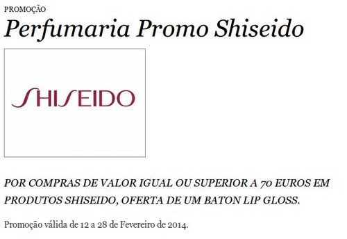 Promoções | EL CORTE INGLÉS | Shiseido