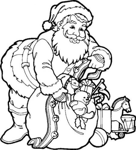 Desenho de Pai Natal para colorir  Desenhos para colorir e imprimir gratis