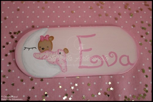 Moldura e placa de porta Sweet Bear Dreams3.JPG