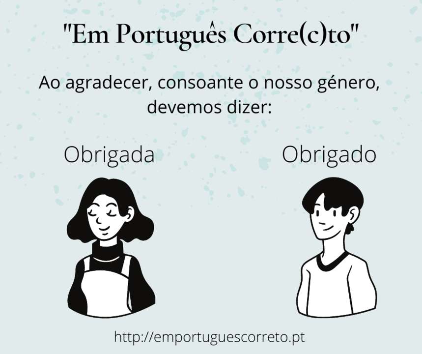 Diferentes formas de dizer Obrigado em português