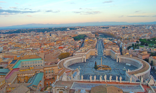 Vistas desde a cúpula da Basílica de São Pedro