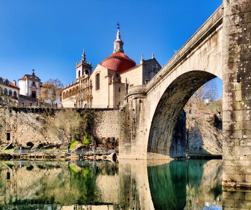 Amarante cidade rio Tâmega ponte de São Gonçalo