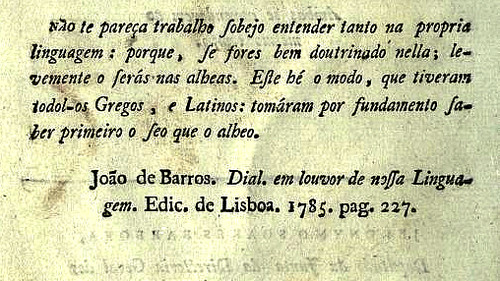 «As Duas Linguas; Grammatica Philisophica» &c.