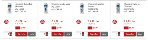 Shampoo MYLABEL a 0,79 € - Promoção Continente