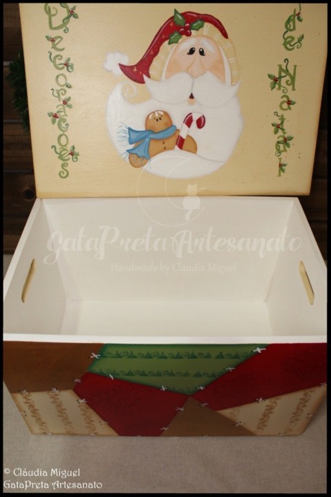 Caixa arrumação decorações de Natal Santa&amp;Ging