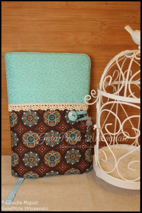 Capa para livros de bolso Blue Mandalas1.JPG