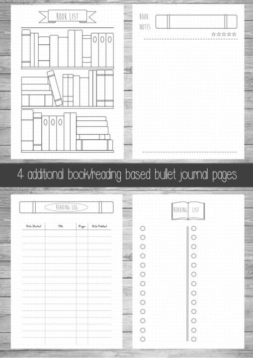 Bullet Journal - Bookshelf - Books - Reading - Pri