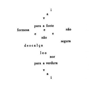 poema gráfico de Ana Hatherly baseado no poema de