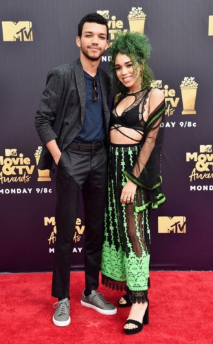 Justice-Smith-    and his date Cameo Adele.jpg