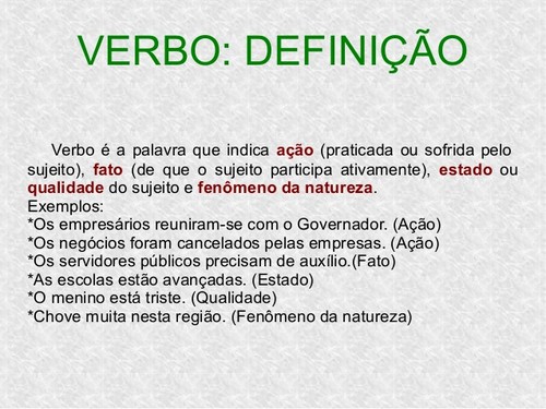 Verbos Fenômenos Da Natureza