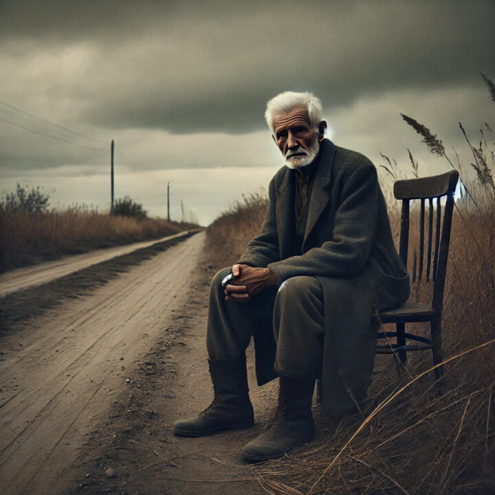 DALL·E 2025-01-21 15.53.24 - An old man sitting a