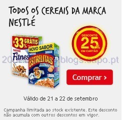 25% em Cereais Nestlé no Continente