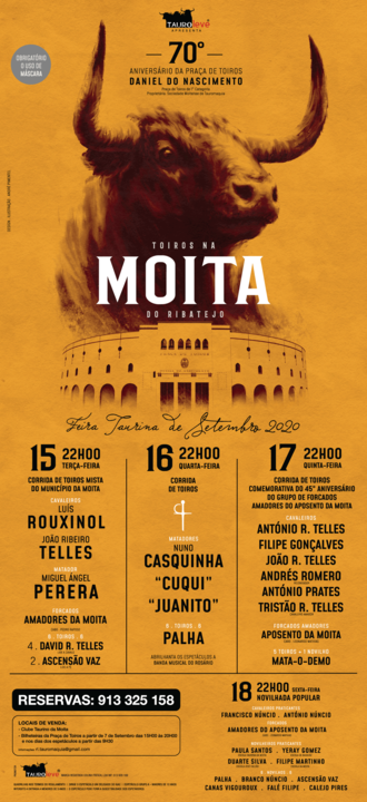 Moita do Ribatejo, Feira Taurina de 2020.png