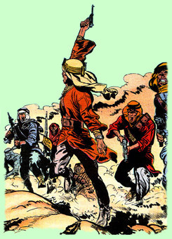 Azraf leidt de aanval uit de strip Tangy en Laverd