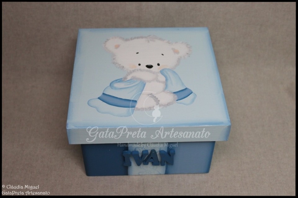 Caixas de recordações de bebé White Bear e Cute