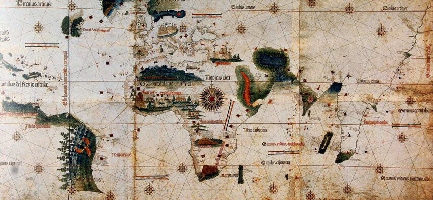 Planisphere-dAlberto-Cantino-en-1502-Au-sud-est-de