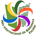 Logo do mês internacional das bilbiotecas escolar
