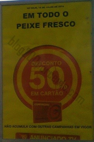 50% de desconto CONTINENTE Peixe - só hoje a foto