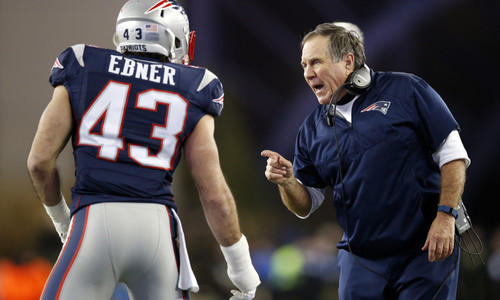 Nate Ebner com Bill Belichick/USA TODAY Nate Ebner com Bill Belichick/USA TODAY