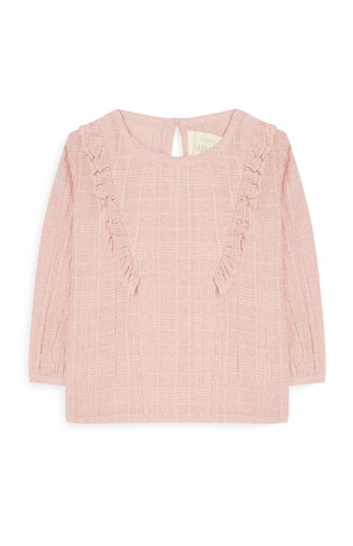 kimball-0006101-bg crepe frill blouse blush, grade