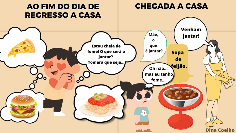 A vaca adulta diz para a gatinha ainda criança (1