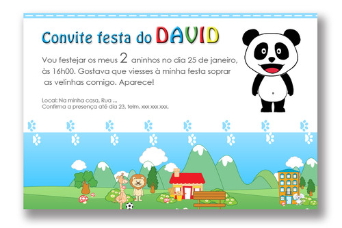 Convite Panda