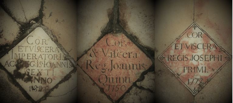 coracao e visceras de d joao VI d joao V e d jose coracao e visceras de d joao VI d joao V e d jose