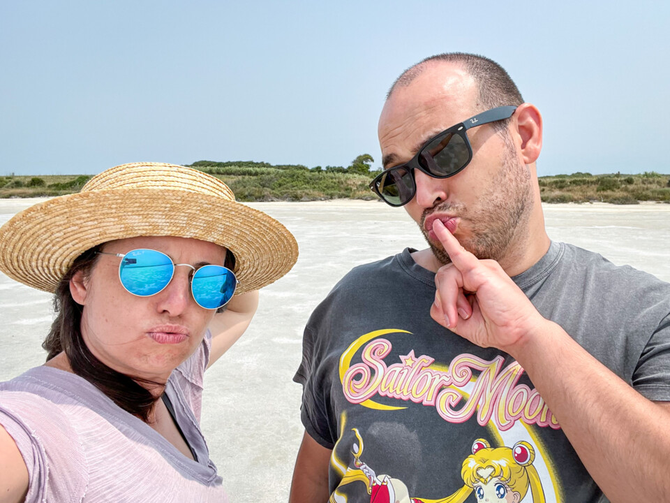 isa e nuno a tirar selfies parvas na lagoa salgada