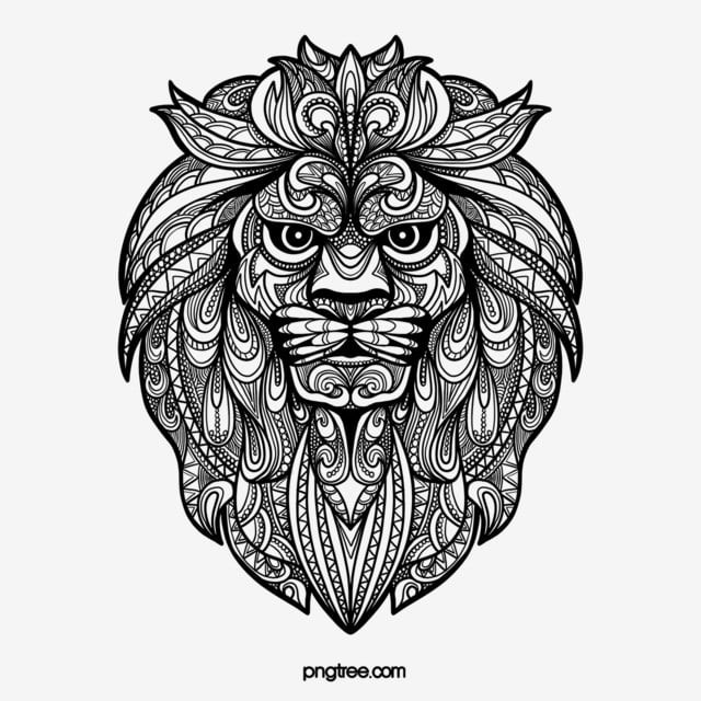 pngtree-black-lion-head-zentangle-png-image_185138