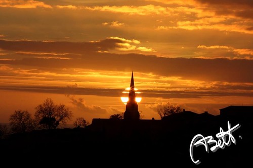 Um pôr do sol belíssimo...