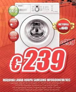 continue soft Permanent Máquina de lavar roupa Samsung - Electrodoméstico