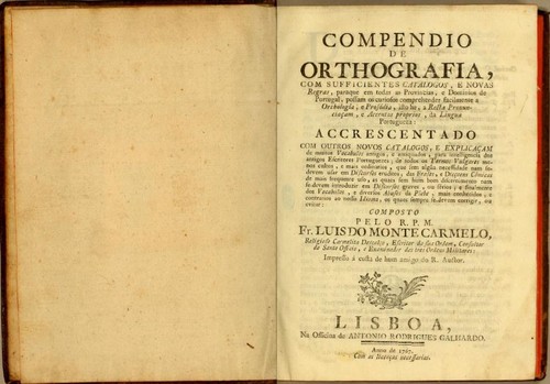 Compendio de Orthografia (Fr. Luís de Monte Carmelo, 1767)
