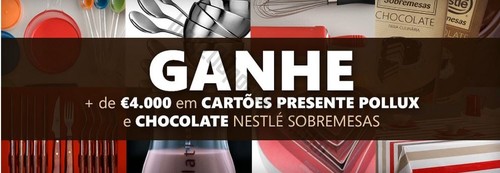 Passatempo NESTLÉ ganha cocolates e cartões presente até 500€