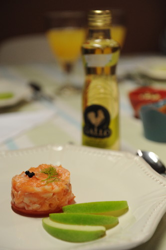 Tártaro de Salmão com Maçã Verde e Vinagre de 