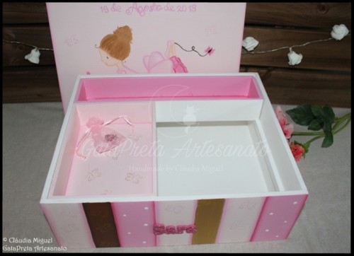 Caixa grande batizado e lembranças Bailarinda adm