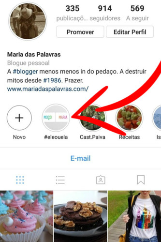 Perfil de Instagram de @mariadaspalavras | Blogger Portugal