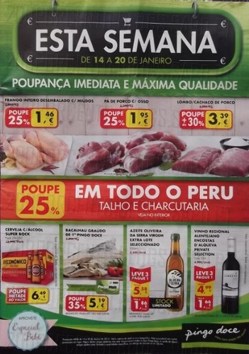 Antevisão de folheto Pingo Doce de 14 a 20 janeiro