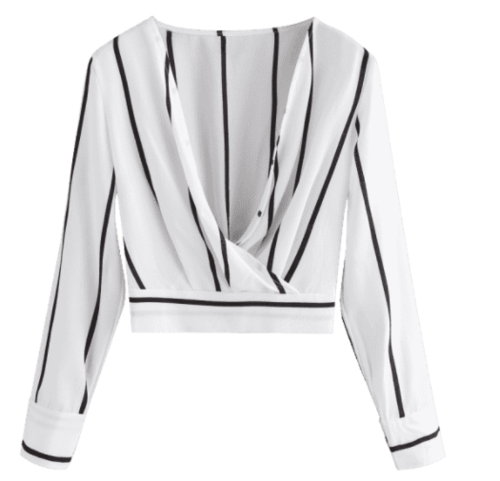 Crossed Front Stripes Blouse.png