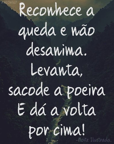 Como levantar, sacodir a poeira e dar a volta por cima?